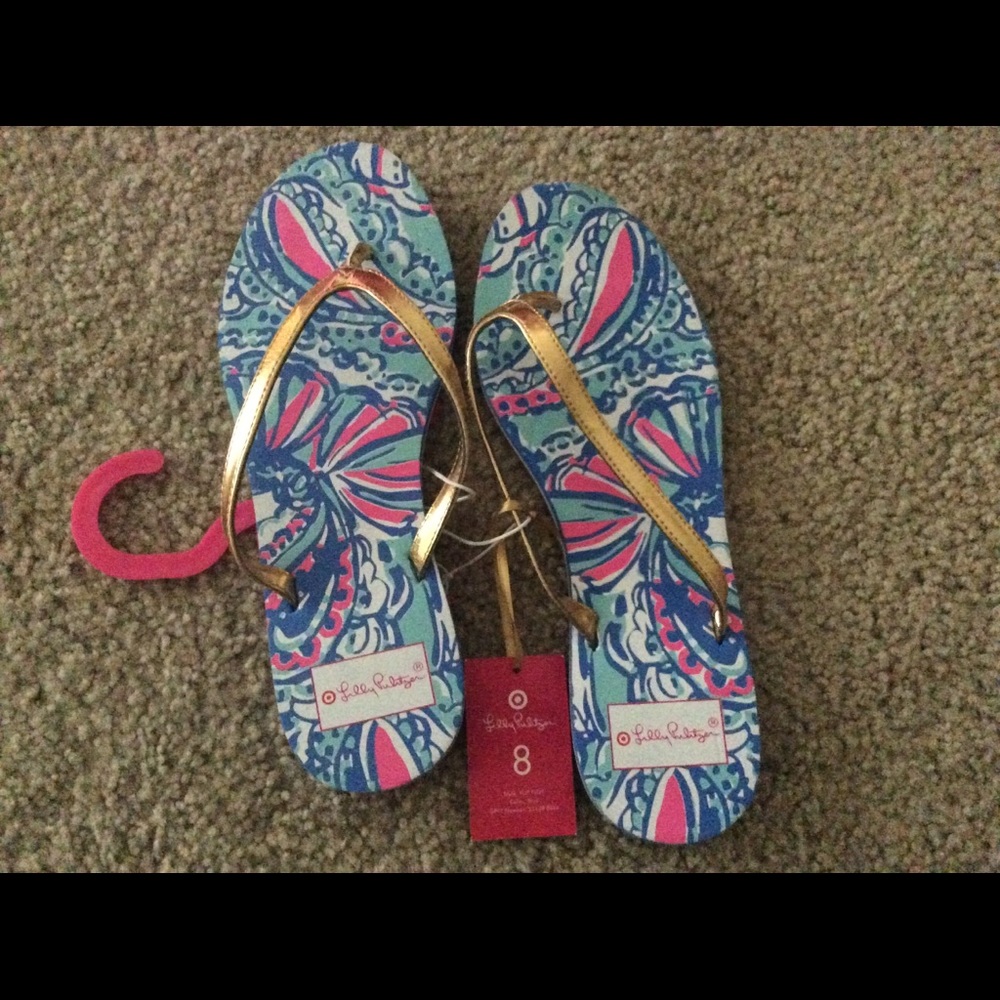 New Lilly Pulitzer for Target Flip Flops size 8